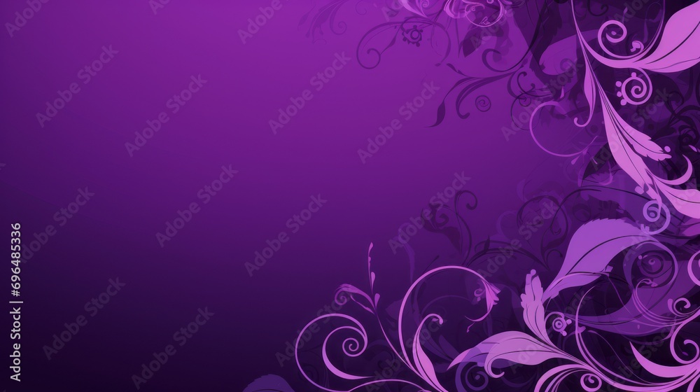 purple floral background in swirls and flourishesstyle art with space for you text and graphics