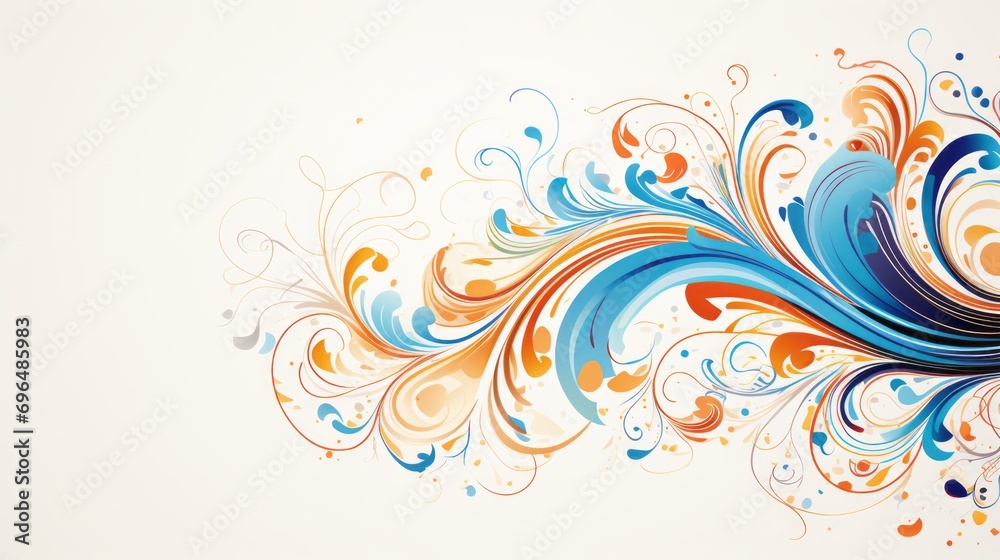 abstract floral white background illustration in swirls and flourishes style with space for your text and graphics abstract floral white background illustration in swirls and flourishes style with space for your text and graphics