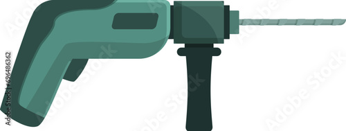 Chisel electric hammer icon cartoon vector. Object machine. Home repair