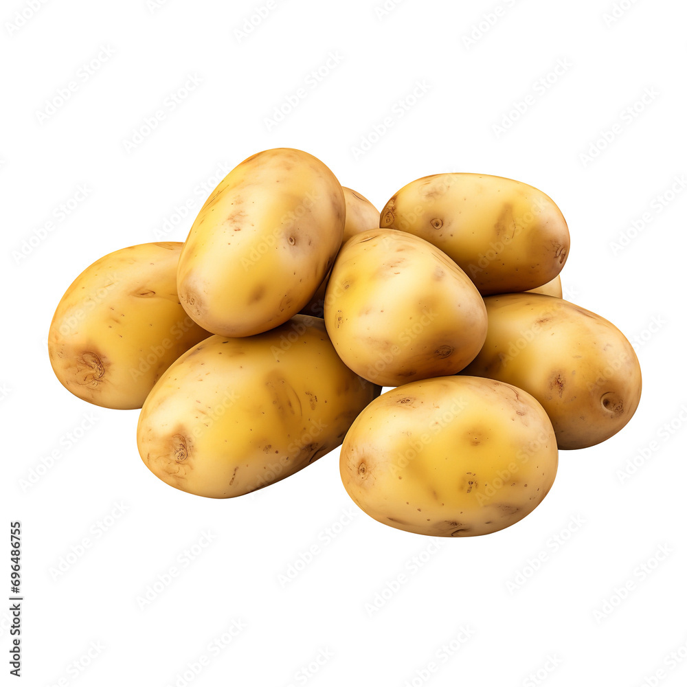 Natural and fresh Potato isolated on transparent background Natural and fresh Potato isolated on transparent background