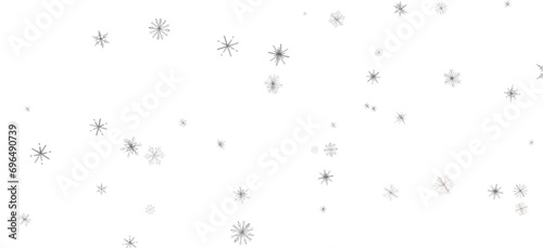 Snowflakes - Christmas background design of snowflake and snow falling in the winter 3d illustration