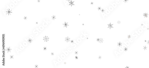 Snowflakes - Christmas background design of snowflake and snow falling in the winter 3d illustration © vegefox.com