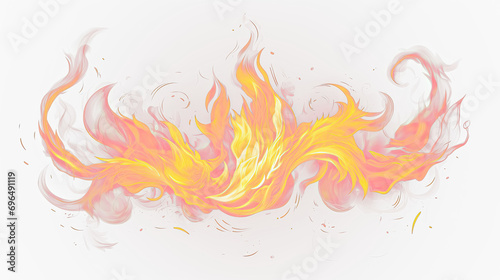 fire flame on transparent background.