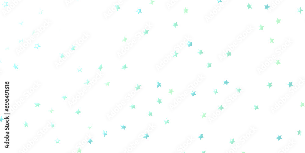blue stars confetti on gray background. Christmas or winter festive background