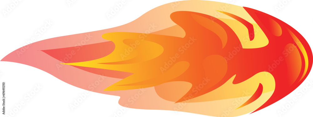Fototapeta premium Fire game fiction icon cartoon vector. Laser beam. Energy ray bolt