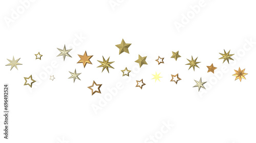 Stardust Christmas Shower: Mesmerizing 3D Illustration Depicting Descending Holiday Star Particles © vegefox.com