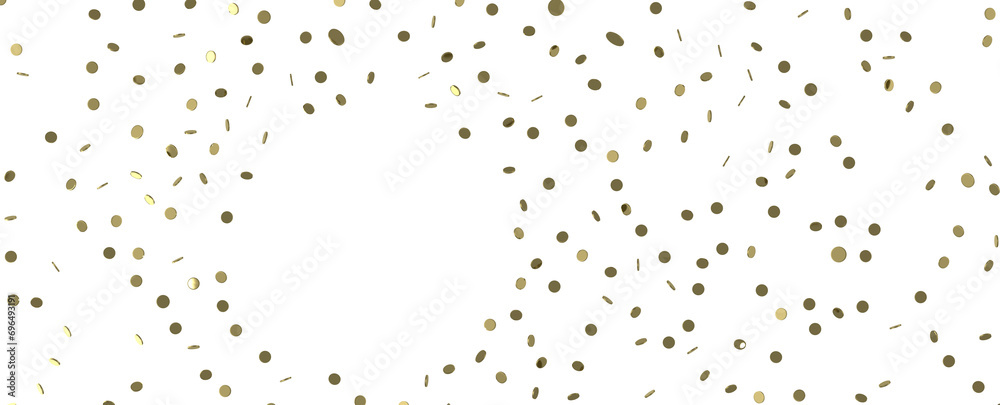 Obraz premium Dazzling Delight: Mesmerizing 3D Illustration of Glittering Gold Confetti