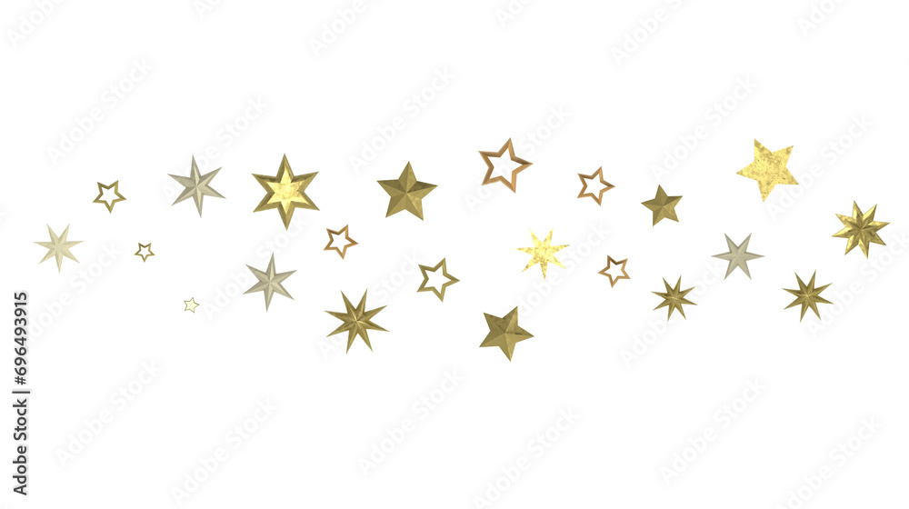 A Shower of Celestial Beauty: 3D Gold Stars Rain Illustration Bedazzles A Shower of Celestial Beauty: 3D Gold Stars Rain Illustration Bedazzles