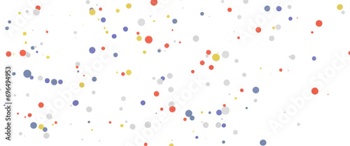Wallpaper Mural  Colorful assorted confetti with serpentine on white Torontodigital.ca