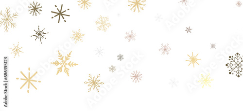 Wallpaper Mural Magical Snow Cascade: Mind-Blowing 3D Illustration of Falling Christmas Snowflakes Torontodigital.ca