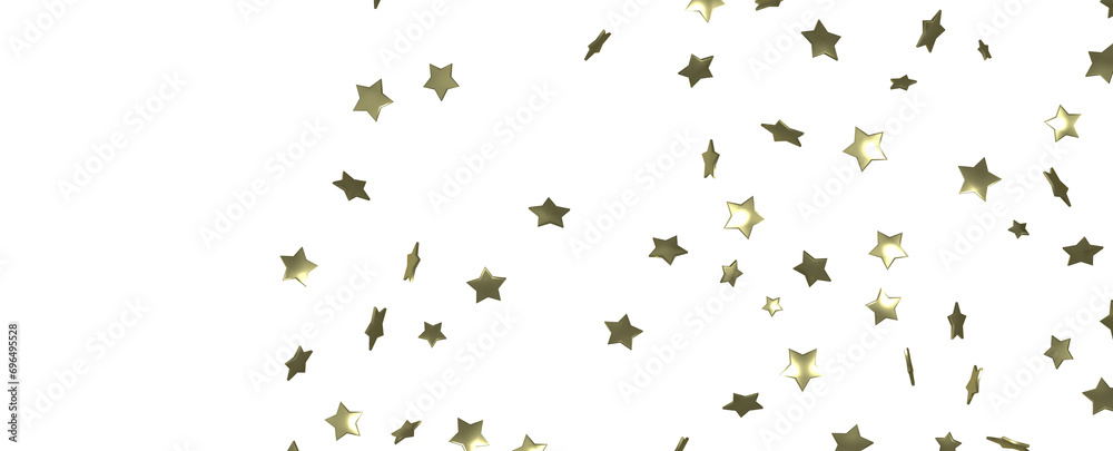 Banner with golden decoration. Festive border with falling glitter dust and stars. Banner with golden decoration. Festive border with falling glitter dust and stars.