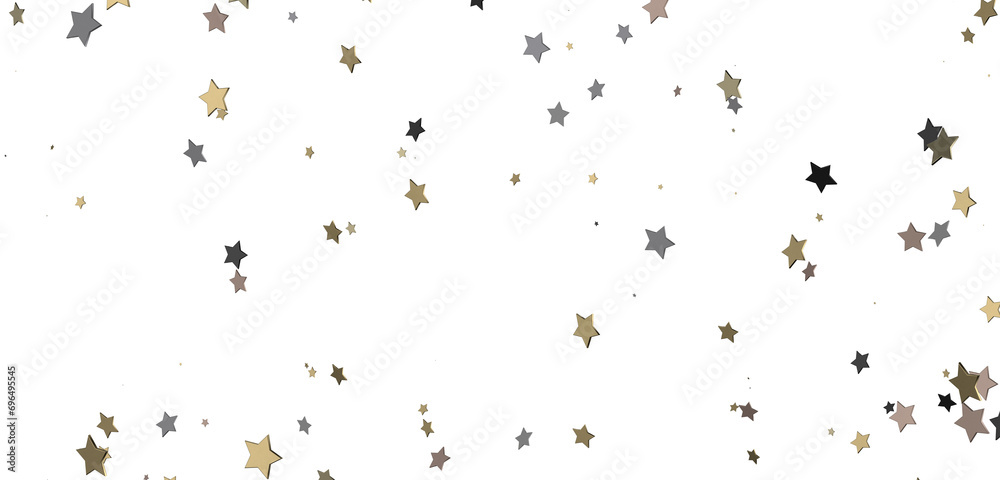 Obraz premium Cosmic Overture: Step Into the Allure of a 3D Gold Stars Rainfall