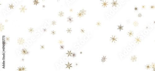 Frosty Delight: Breathtaking 3D Illustration of Falling Christmas Snowflakes