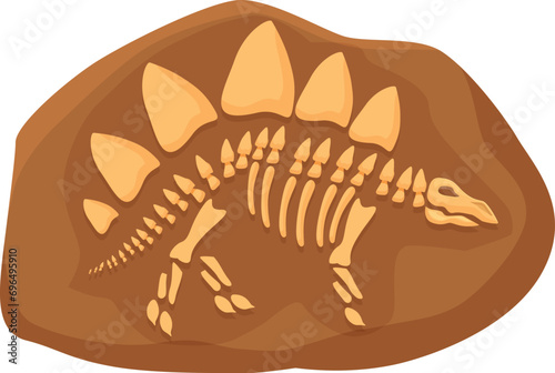 Dinosaur fossil nature icon cartoon vector. Evolution mud layer. Biology science