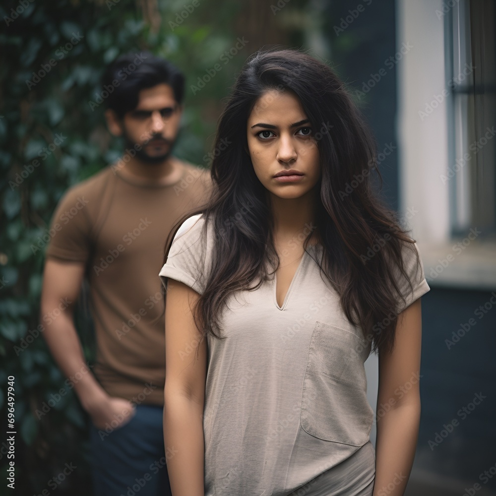 A portrait of an unhappy couple A portrait of an unhappy couple