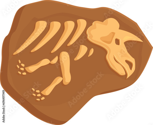 Terrain dinosaur icon cartoon vector. Ground fossil. Layer mud biology