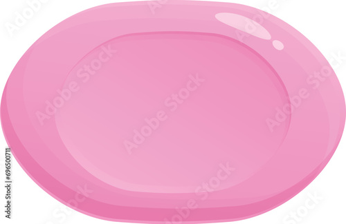 Pink soap icon cartoon vector. Natural cosmetic. Care skin bath