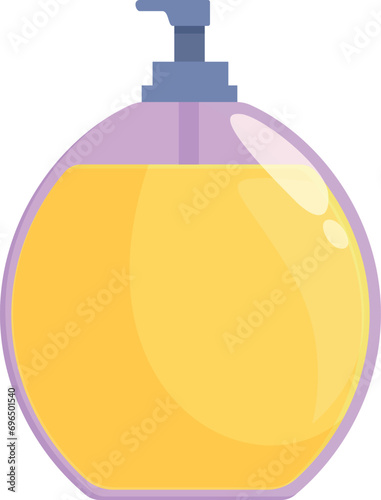 Fruit bottle soap icon cartoon vector. Water wash dispenser. Pump liquid