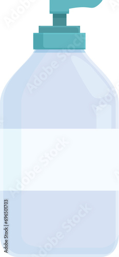 Liquid pump bottle icon cartoon vector. Agent device. Skin care bath