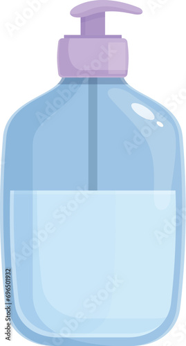 Bottle soap icon cartoon vector. Device foam. Skincare cleanser front