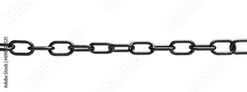 rusty shipyard metal chain link object on transparent background
