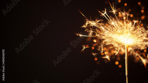 holiday background with a sparkler