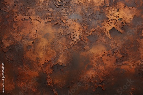 horizontal close up view of an old rusty metal surface AI generated