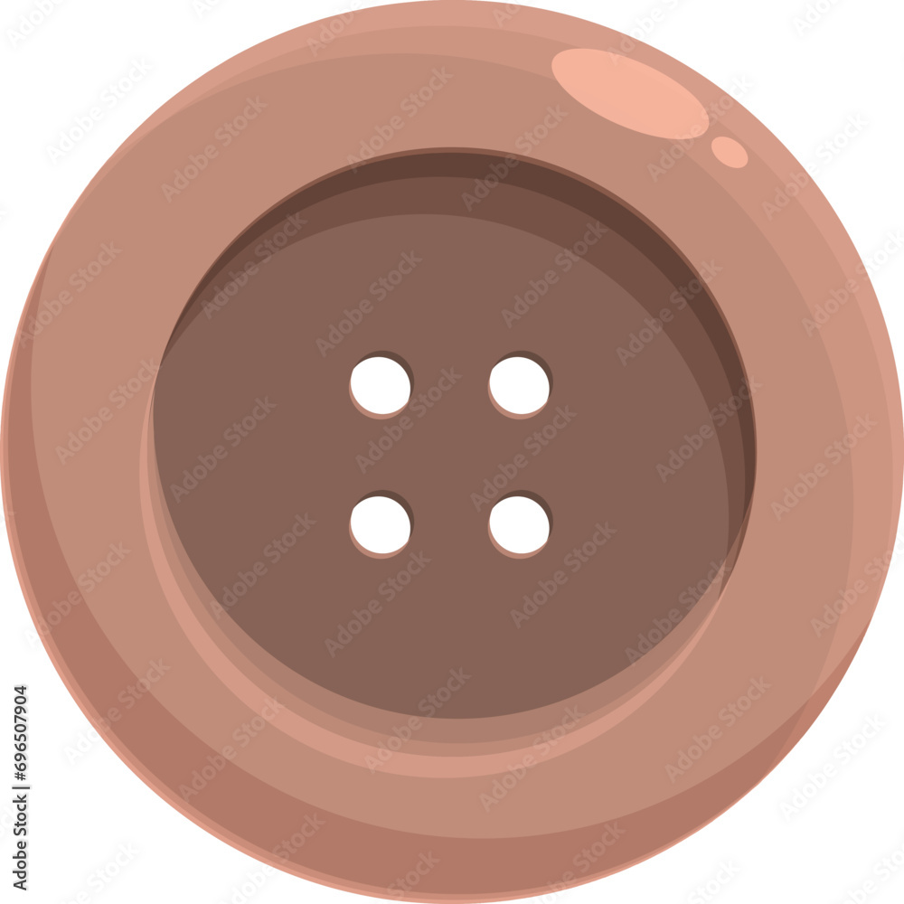 Brown circular button icon cartoon vector. Pants classic denim. Plastic tailor Brown circular button icon cartoon vector. Pants classic denim. Plastic tailor