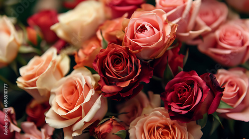 A group of wild pink roses bunched together for a wallpaper