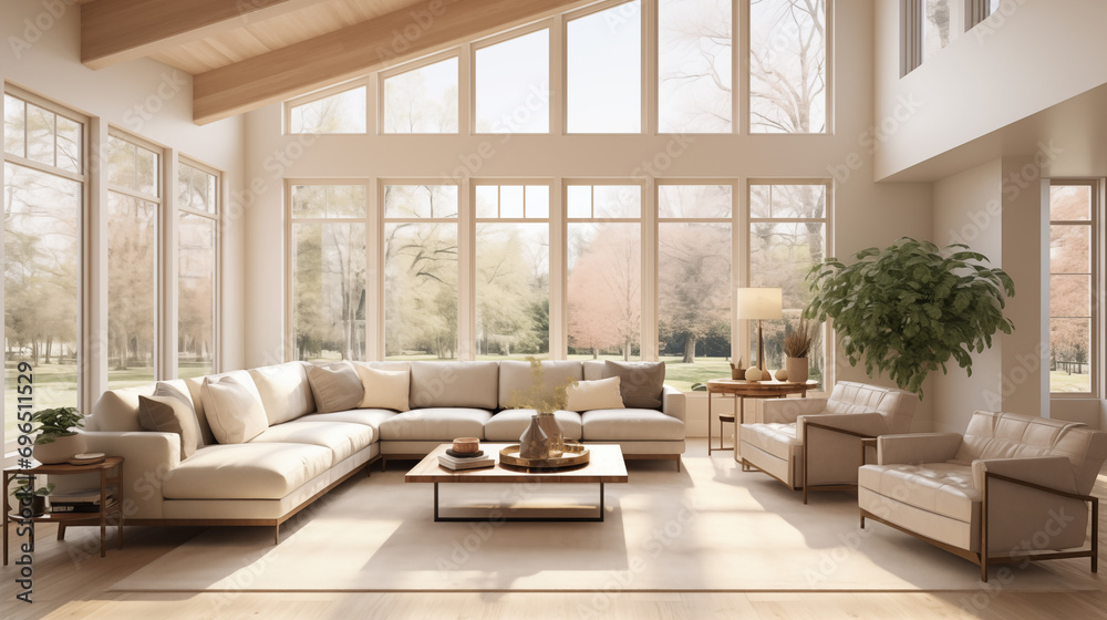 Fototapeta premium design, interior, modern, window, decoration, furniture, ideas, scandinavian, picture, cozy, frame, wood, stylish, minimalism, home, decor, background, house, bright, living, illustration, rustic, nat