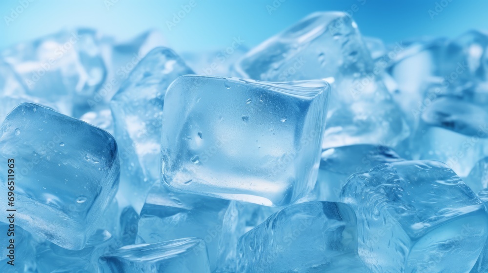 Background of blue ice cubes Background of blue ice cubes