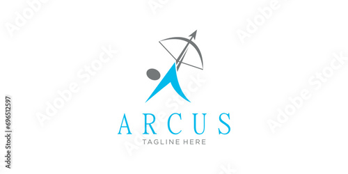 archer logo creative design template sign symbol. The initial A is for people with a combination of archery