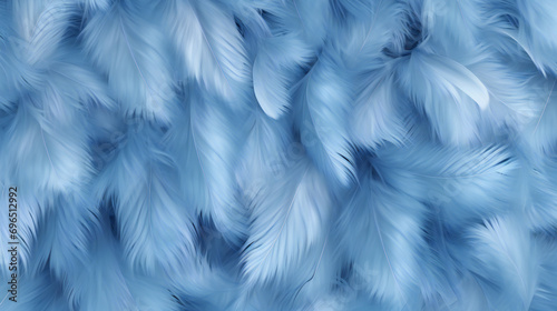 Blue feather pattern texture background, pastel soft fur texture