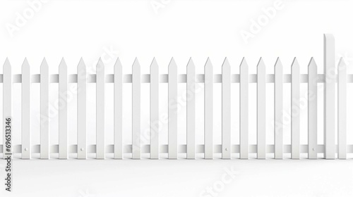 set of metal fence isolated on white