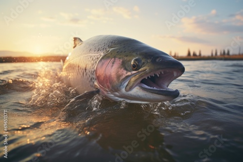A fish with its mouth wide open in the water. Suitable for aquatic life, marine biology, and underwater themes