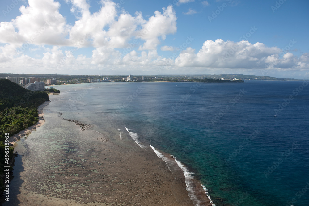 Guam island view on a sunny summer day