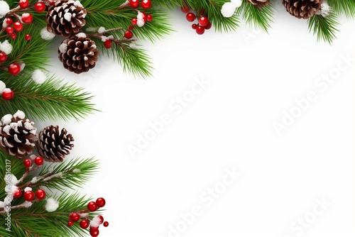 christmas tree branches and decorations