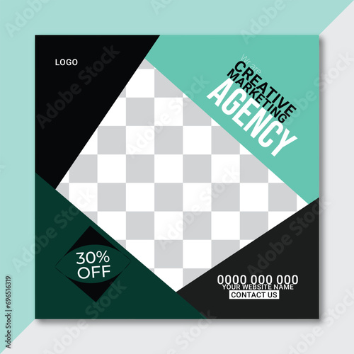 Marketing business web banner design template. Suitable for social media post,