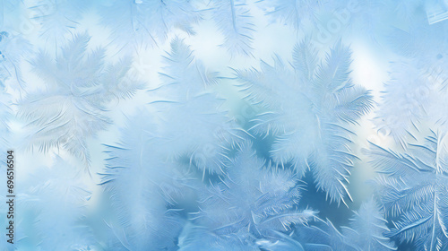 Abstract Winter frosty pattern on glass, background texture. Frozen background. Ice crystals or cold winter background. frozen ice texture. 