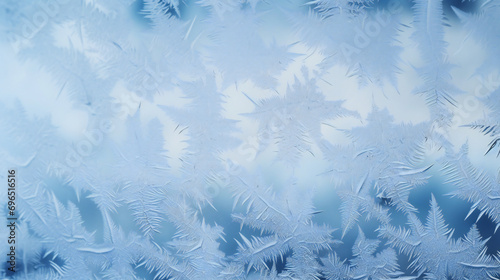 Abstract Winter frosty pattern on glass, background texture. Frozen background. Ice crystals or cold winter background. frozen ice texture. 