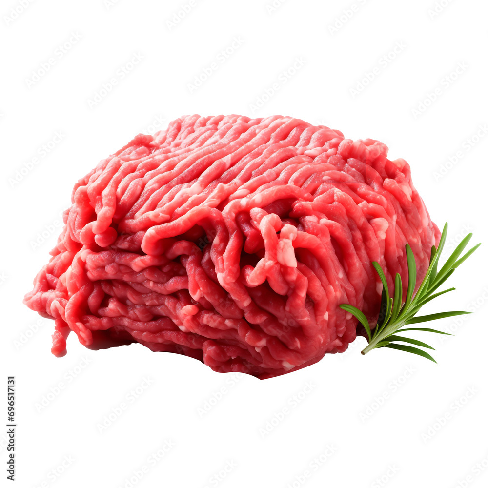 Fresh Raw ground chicken isolated on transparent background Fresh Raw ground chicken isolated on transparent background