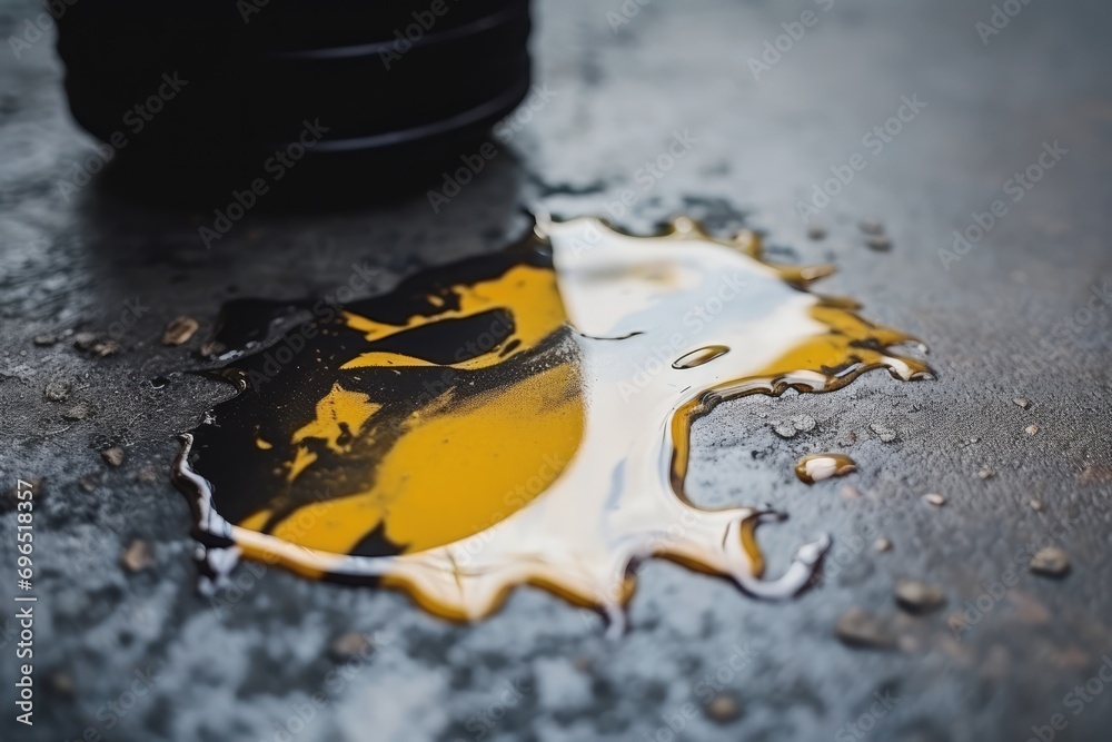 Dealing With Engine Oil Stains On A Concrete Floor From A Car Leak