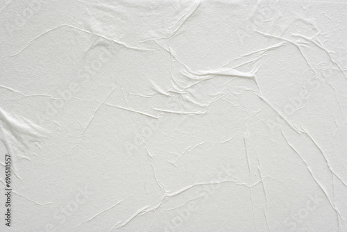White paper with folds as a background. photo