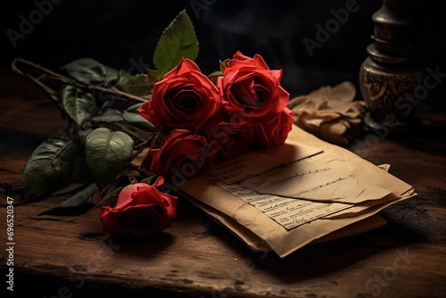 book and rose