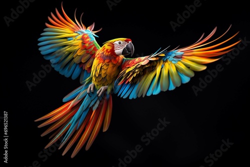 rainbow lorikeet in flight photo
