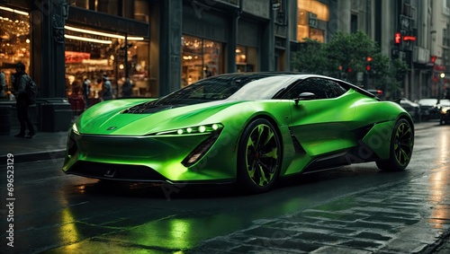Futuristic Concept Car: Small and Green © rifat