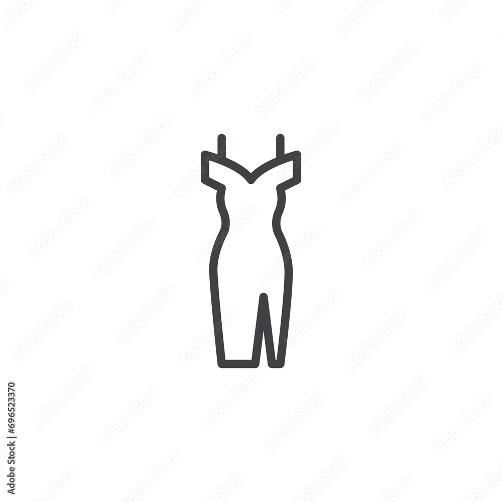 Obraz premium Maxi dress line icon