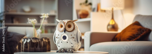 A robotic owl into a smart home system, allowing it to control variou devices,