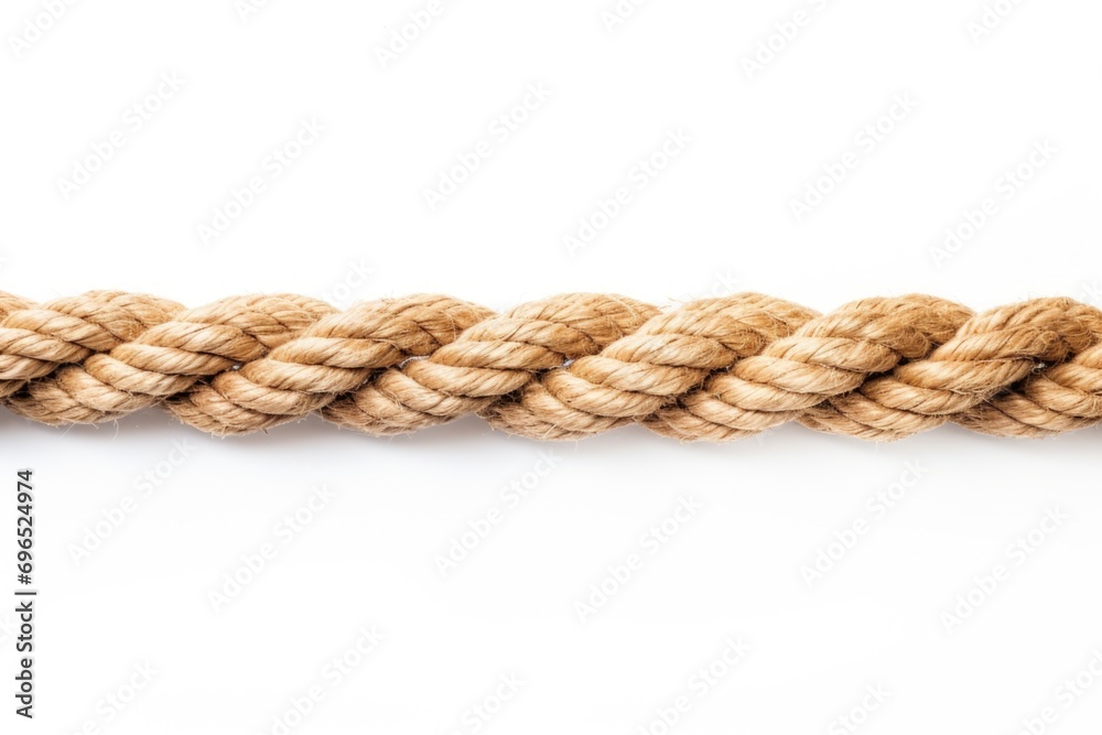 A detailed view of a rope resting on a white surface. Versatile image suitable for various purposes
