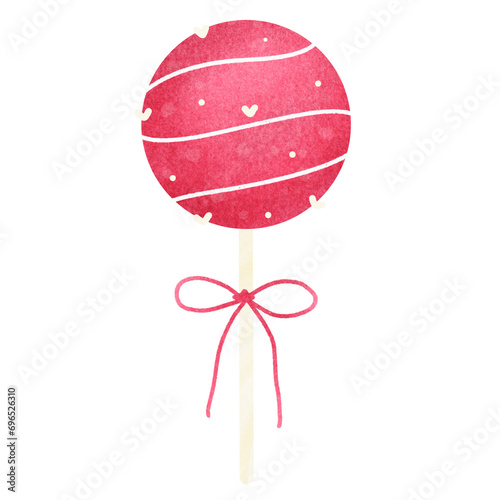 Watercolor valentine cake pops, Dessert Love Clipart
